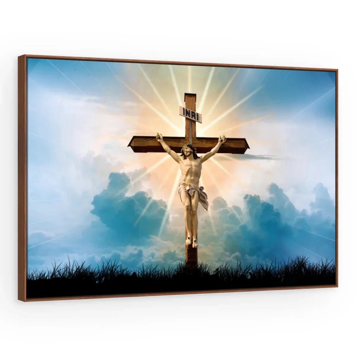 Quadro Decorativo Canvas Crucifixo Radiante - RE0009
