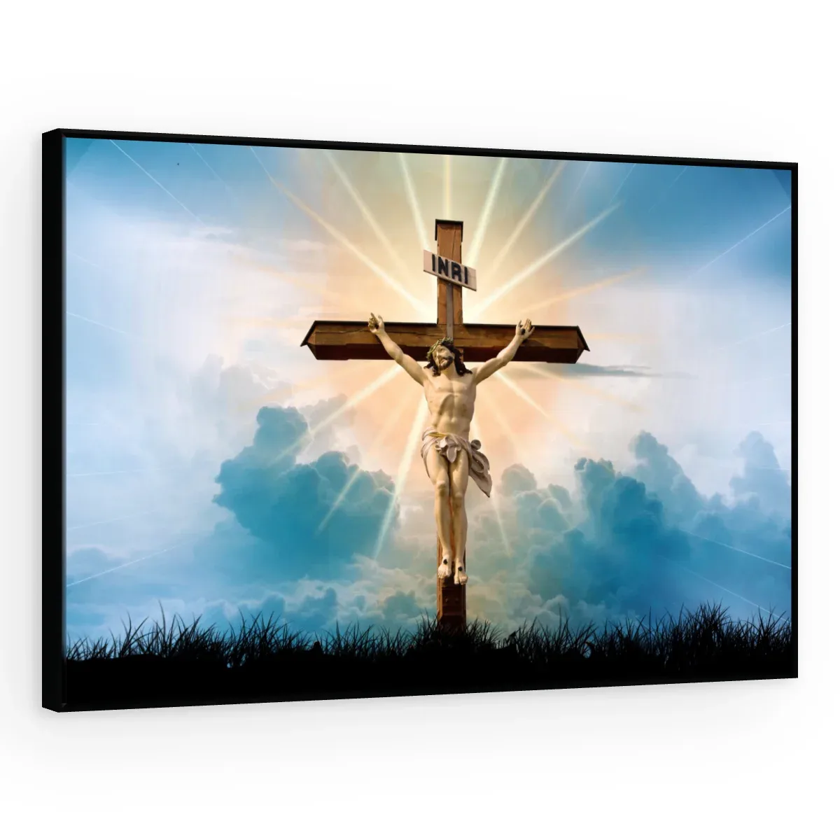 Quadro Decorativo Canvas Crucifixo Radiante - RE0009