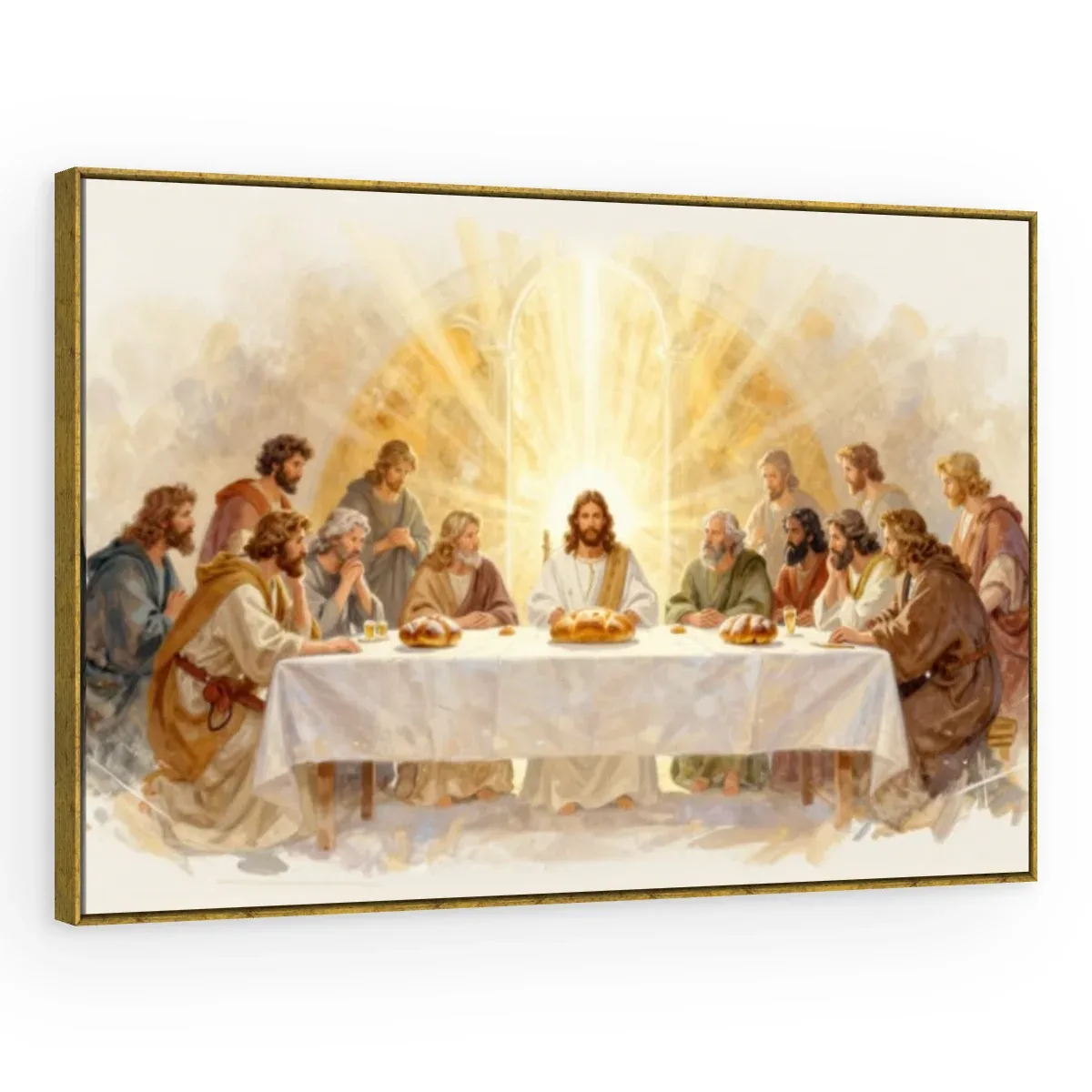 Quadro Decorativo Canvas Ceia Luminosa - RE0012