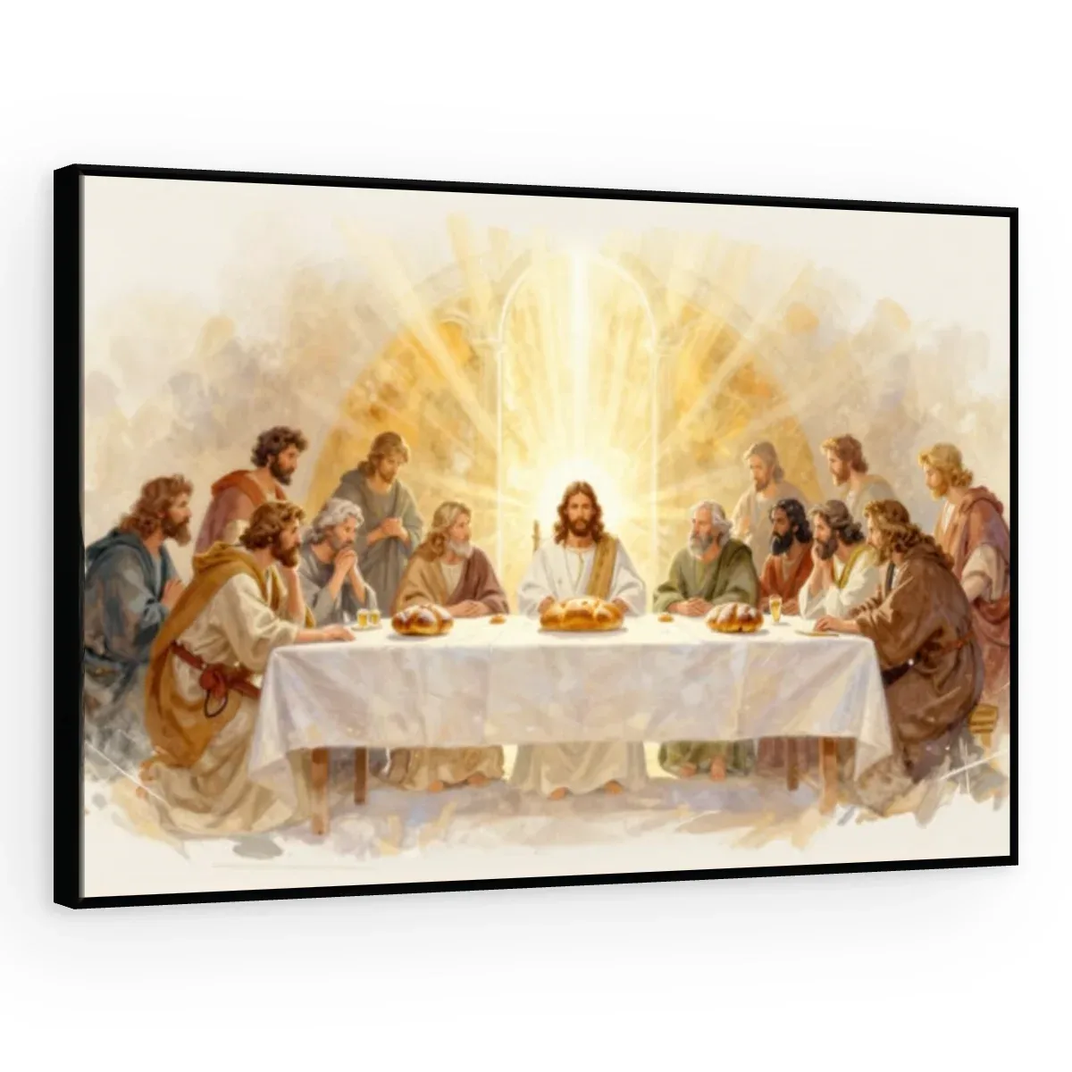 Quadro Decorativo Canvas Ceia Luminosa - RE0012