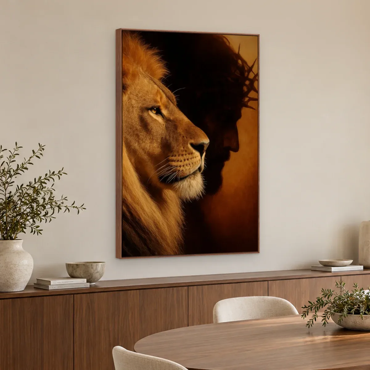 Quadro Decorativo Canvas Leão Judá - RE0016