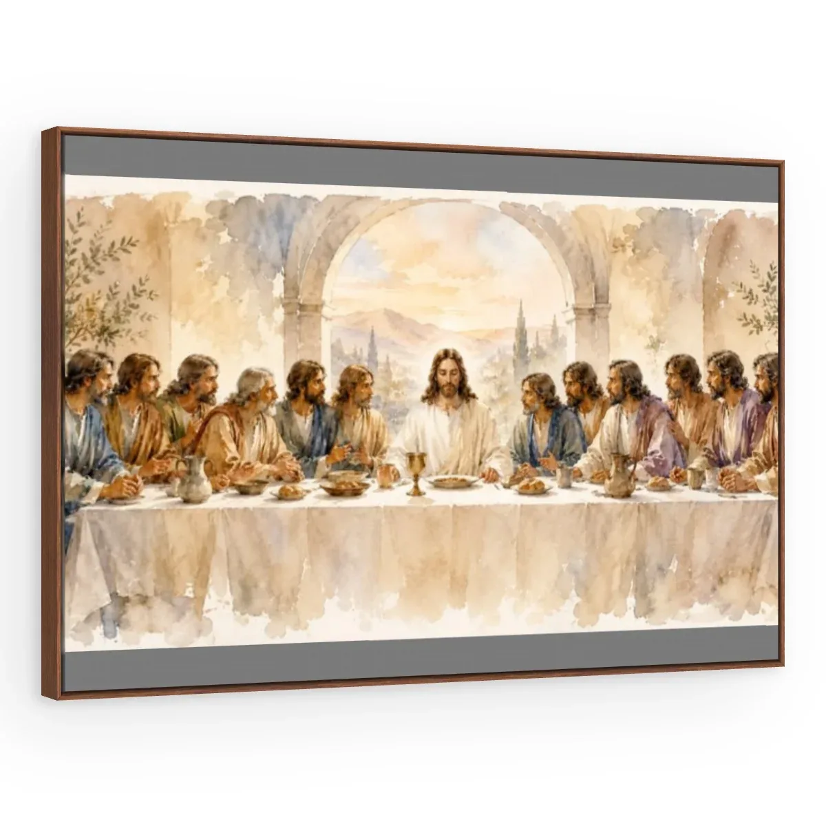 Quadro Decorativo Canvas Ceia Aquarela - RE0017