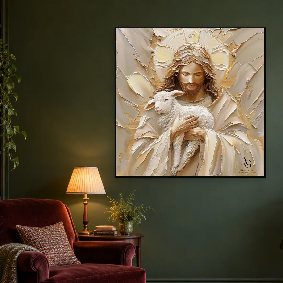 Quadro Decorativo Canvas Bom Pastor - RE0018