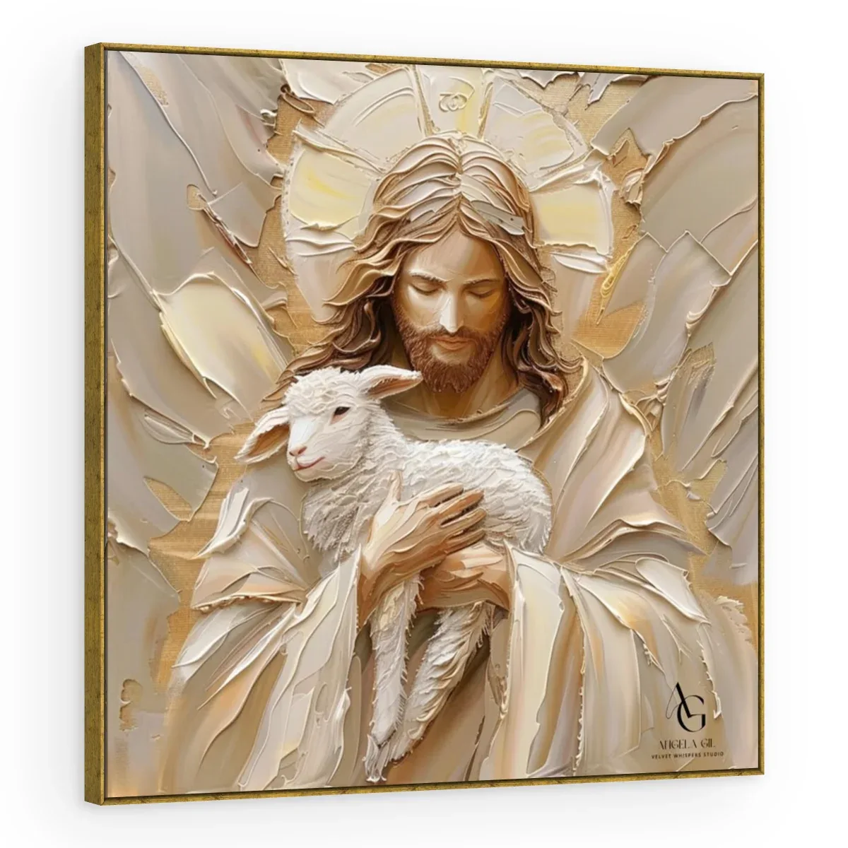 Quadro Decorativo Canvas Bom Pastor - RE0018