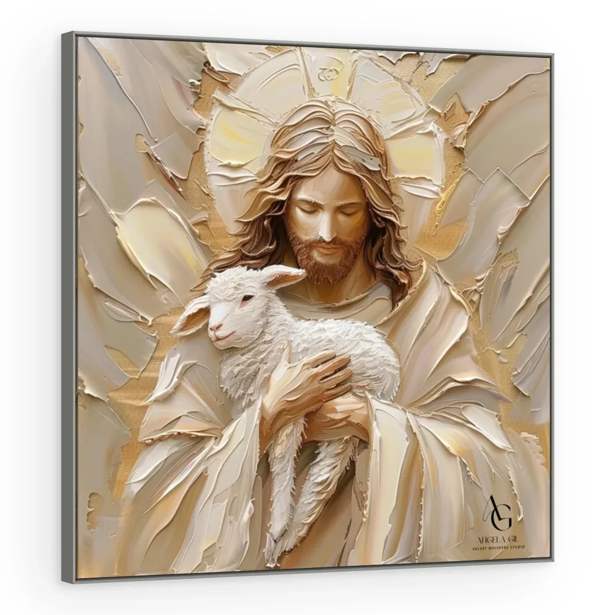 Quadro Decorativo Canvas Bom Pastor - RE0018