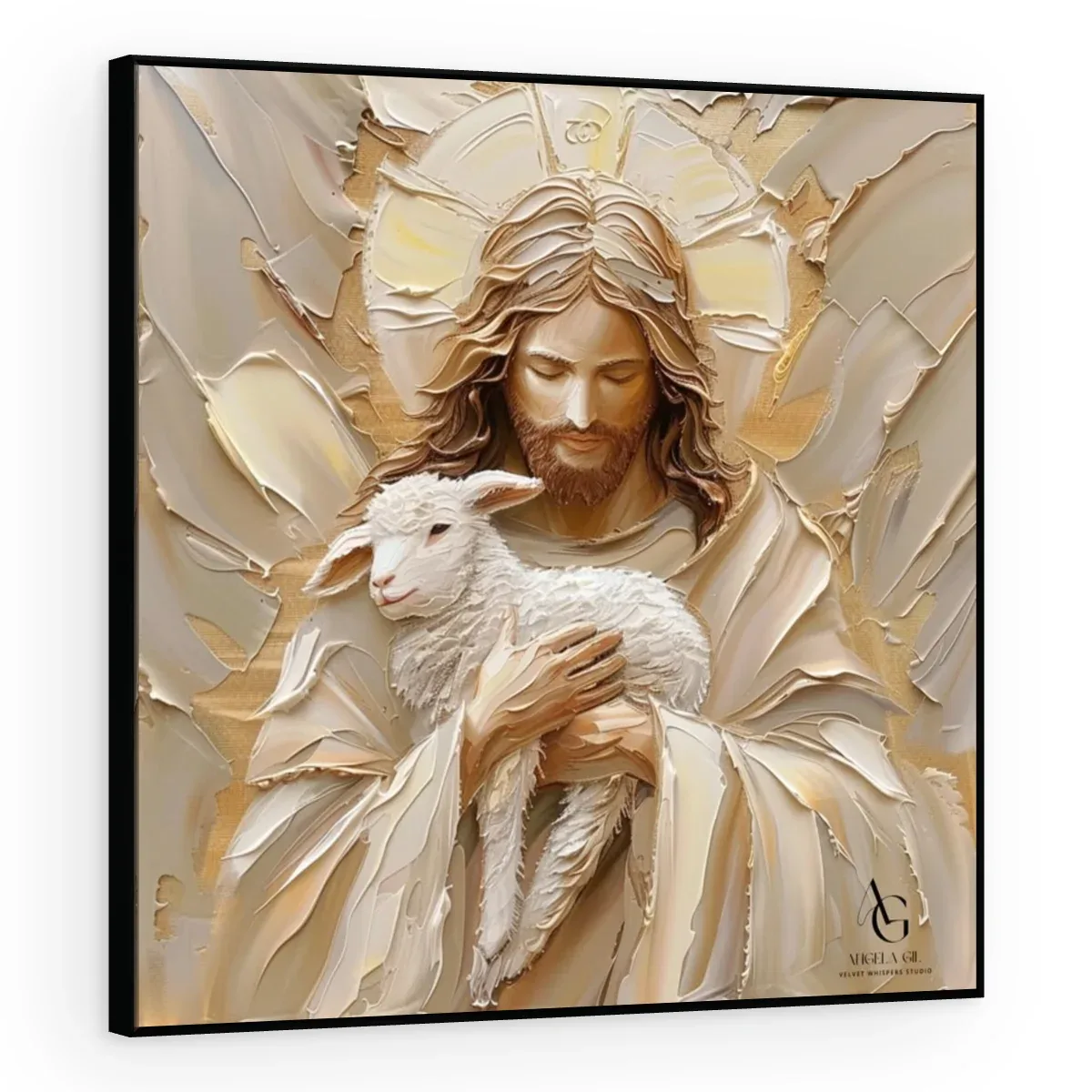 Quadro Decorativo Canvas Bom Pastor - RE0018