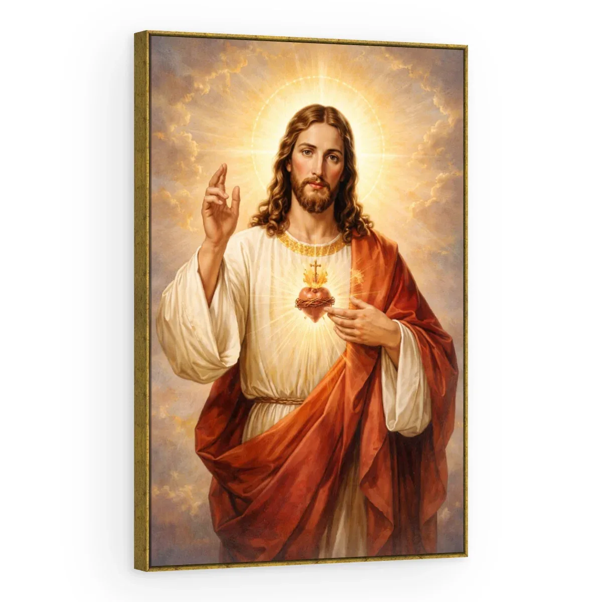 Quadro Decorativo Canvas Sagrado Coração - RE0020