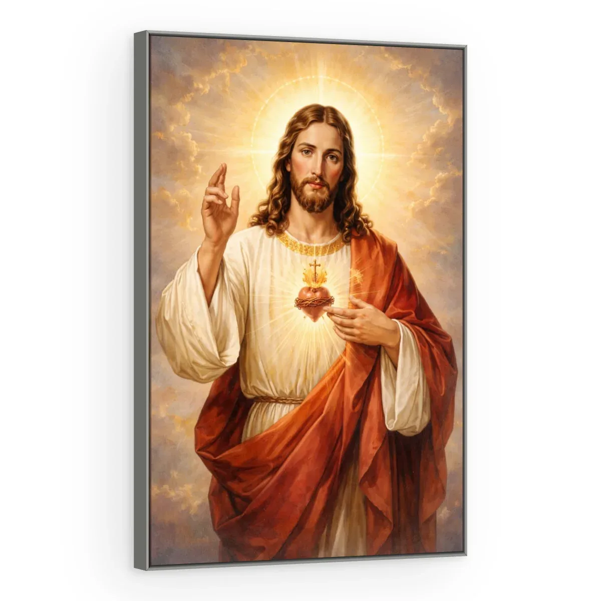 Quadro Decorativo Canvas Sagrado Coração - RE0020