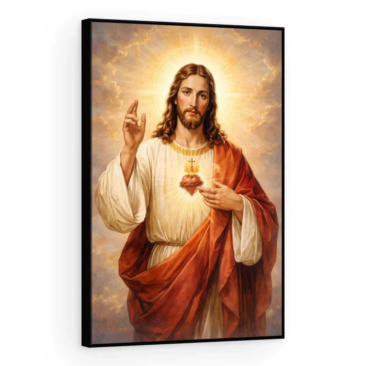 Quadro Decorativo Canvas Sagrado Coração - RE0020