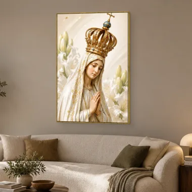 Quadro Decorativo Canvas Fátima Coroada - RE0023