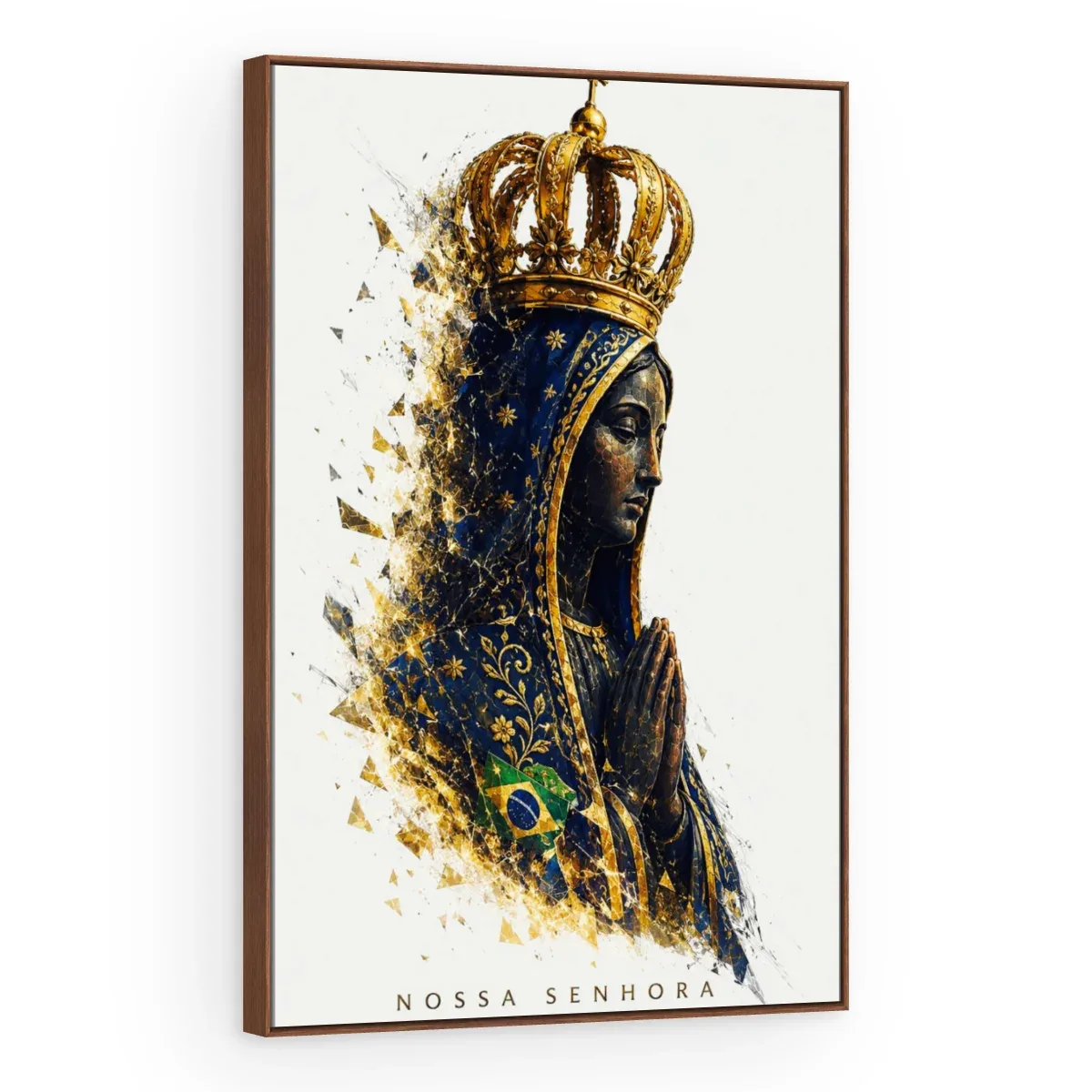 Quadro Decorativo Canvas Aparecida Dourada - RE0025