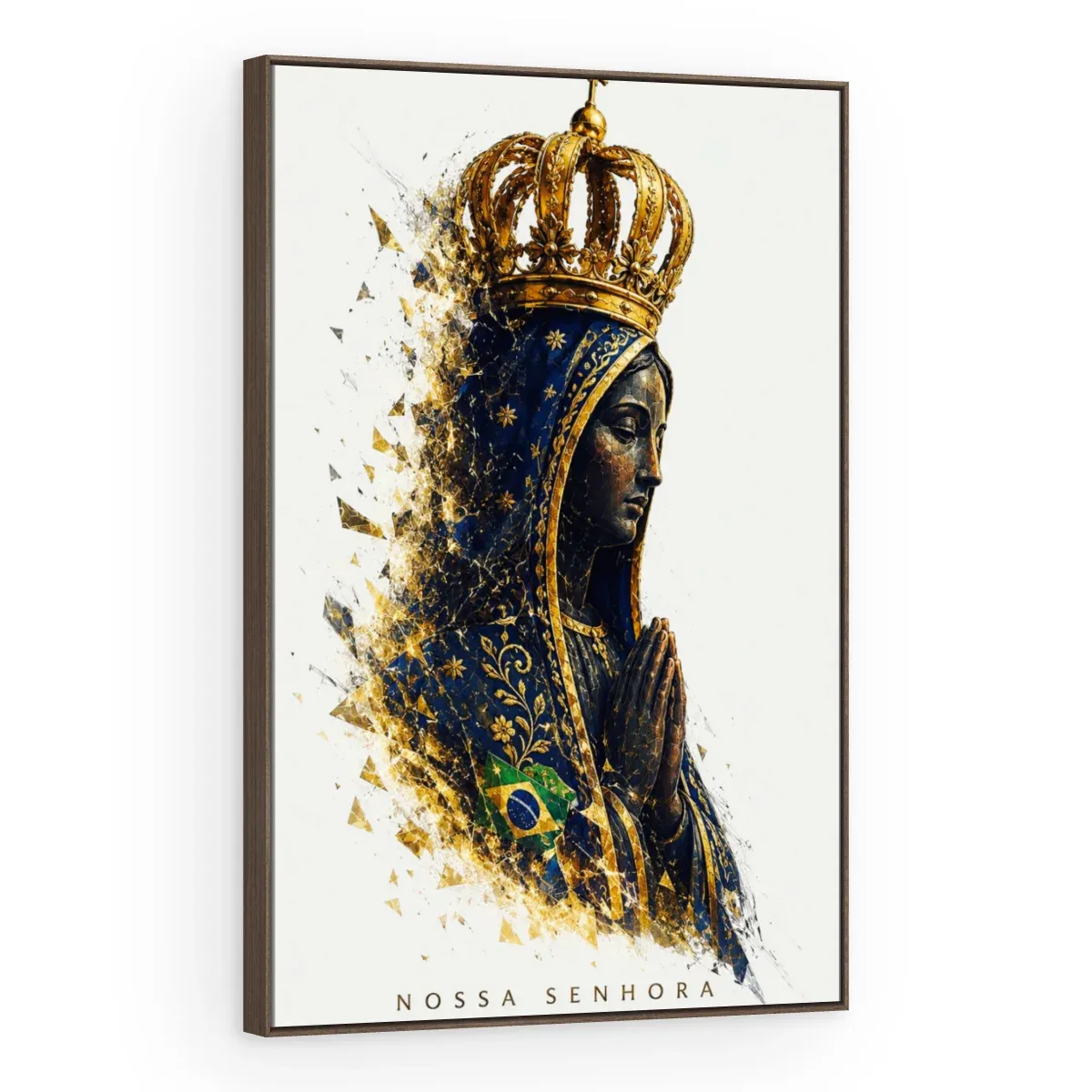 Quadro Decorativo Canvas Aparecida Dourada - RE0025