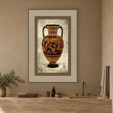 Quadro Decorativo Canvas Ânfora Guerreiros - VA0004