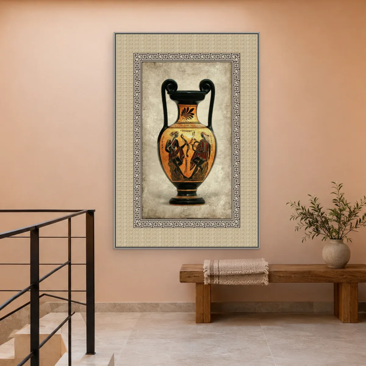 Quadro Decorativo Canvas Ânfora Volutas - VA0005