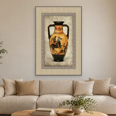 Quadro Decorativo Canvas Ânfora Cavaleiro - VA0006