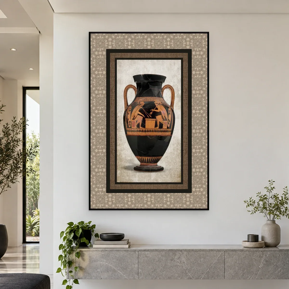 Quadro Decorativo Canvas Ânfora Negra - VA0007