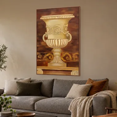 Quadro Decorativo Canvas Urna Dourada - VA0010
