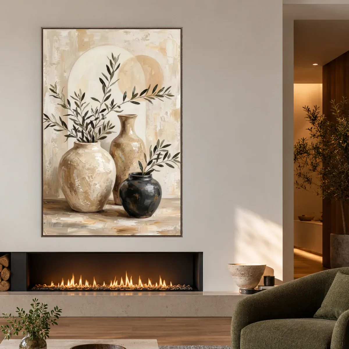 Quadro Decorativo Canvas Vasos Rústicos - VA0012