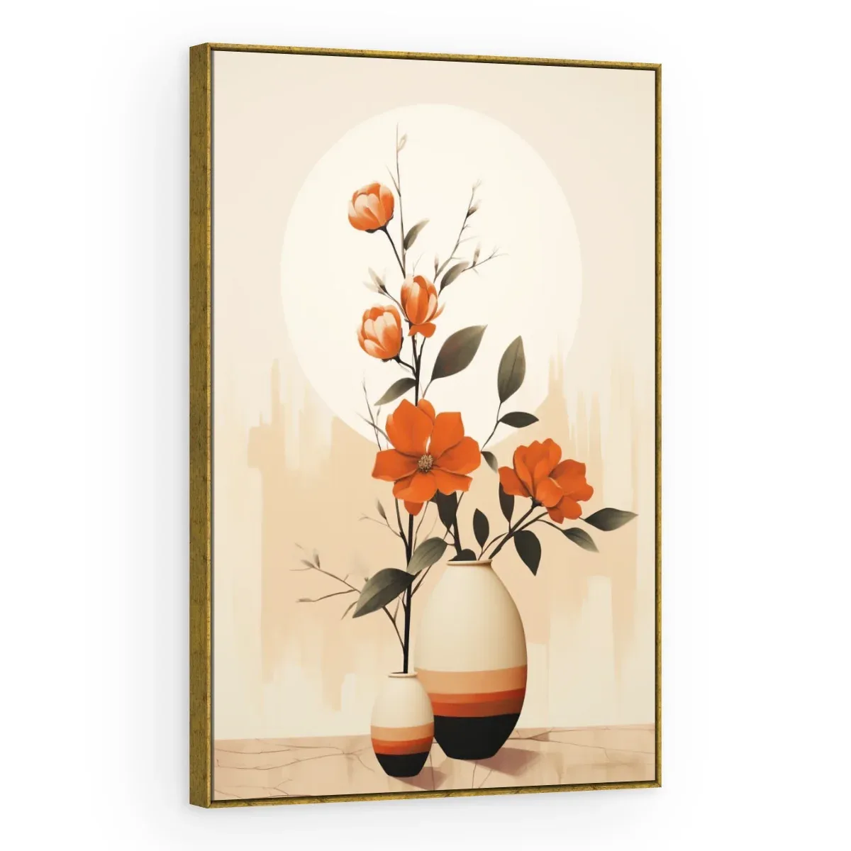 Quadro Decorativo Canvas Vasos Coral - VA0015