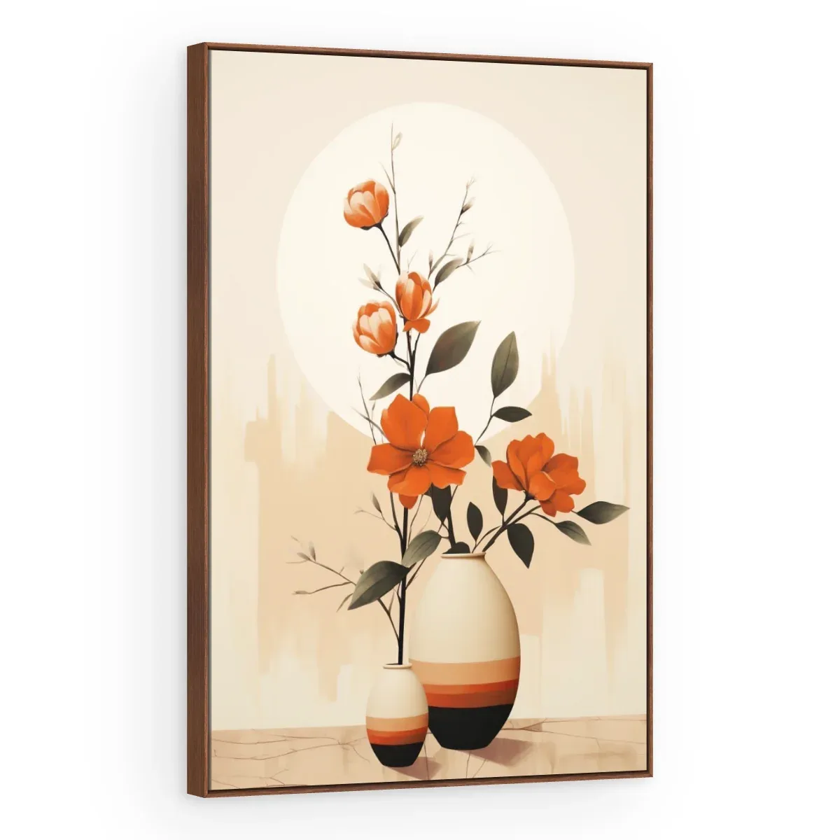 Quadro Decorativo Canvas Vasos Coral - VA0015