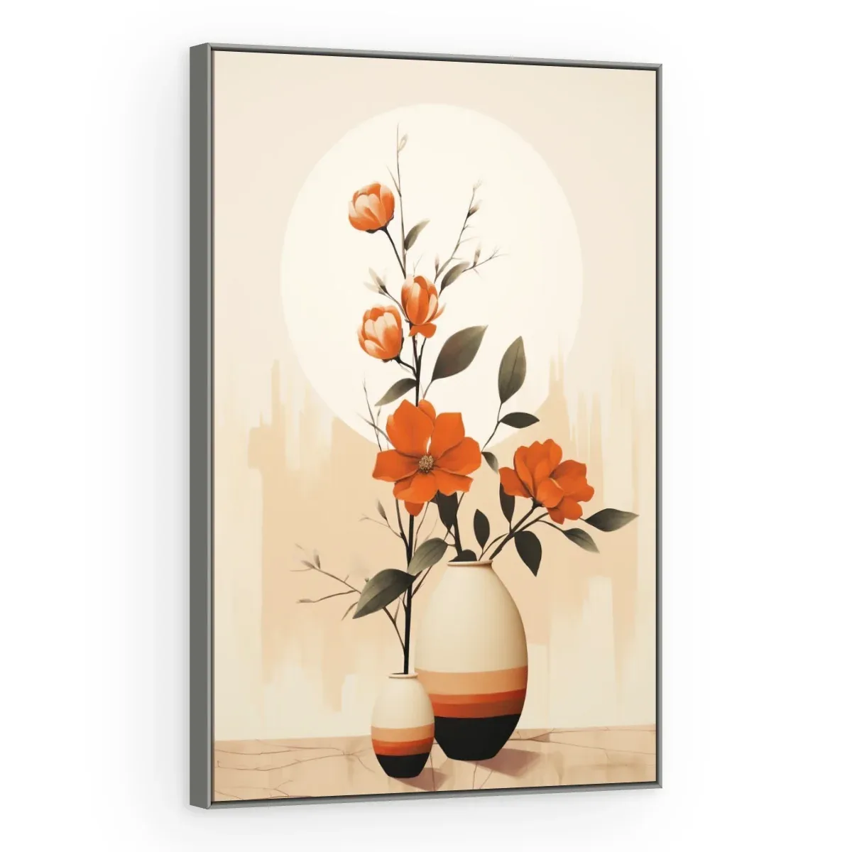 Quadro Decorativo Canvas Vasos Coral - VA0015
