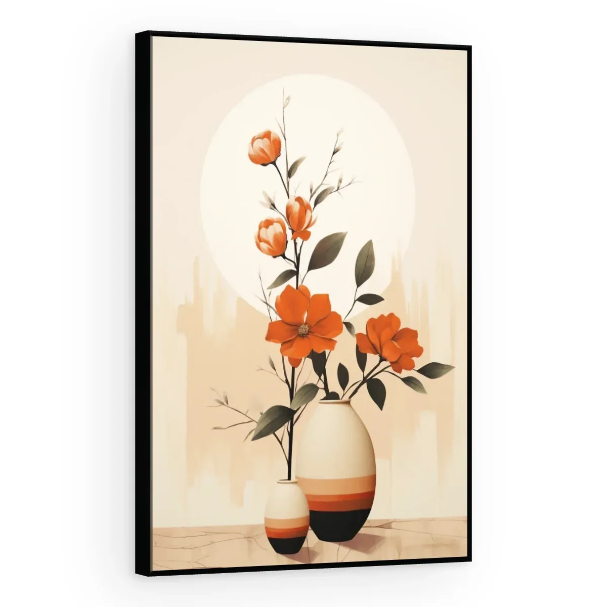 Quadro Decorativo Canvas Vasos Coral - VA0015