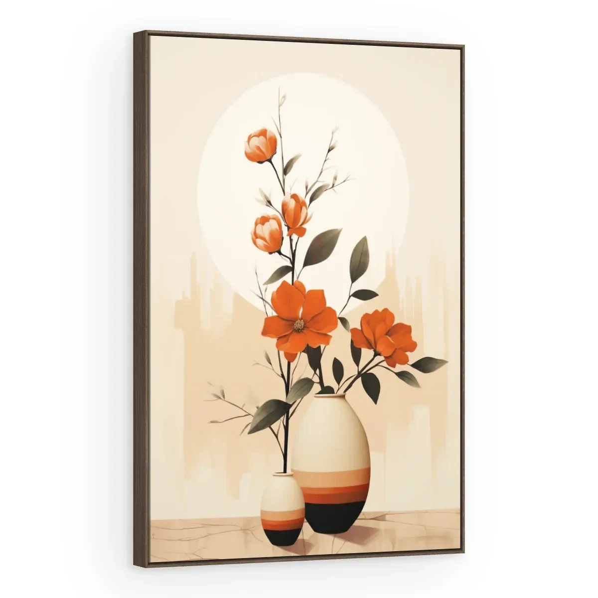 Quadro Decorativo Canvas Vasos Coral - VA0015